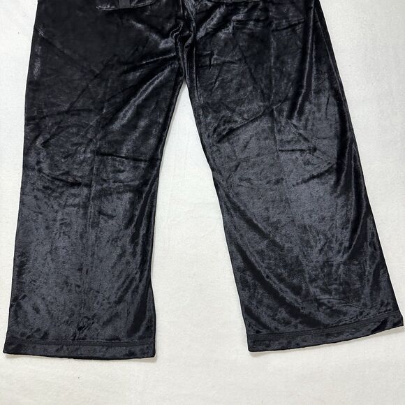 BCBG Max Azria Women's XL Velour Sweatpants Capri 22" Inseam Rhinestone Pants - Picture 11 of 16